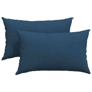 vidaXL Cuscini da Divano 2 pcs Blu 50 x 30 cm Tessuto