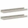vidaXL Mensole da Parete 2 pz Grigio Cemento 40x9x3 cm