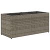 vidaXL Fioriera da Giardino con 2 Vasi Grigia 72x30x32 cm Polyrattan