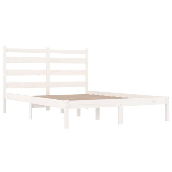 vidaXL Giroletto Bianco in Legno Massello di Pino 200x200 cm