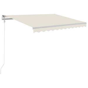 vidaXL Tenda Automatica con Sensore Vento e LED 350x250 cm Crema
