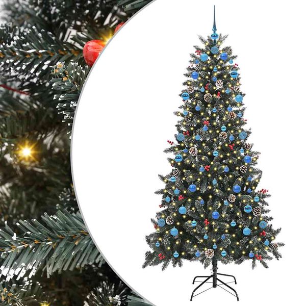 vidaXL Albero di Natale artificiale con 300 LED Verde 210 cm