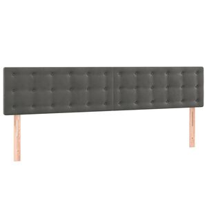 vidaXL Testiera Grigio Scuro 180x5x78/88 cm in Velluto