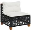 vidaXL Set Divani da Giardino con Cuscini 7pz Nero Polyrattan