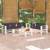 vidaXL Set Divani da Giardino Pallet 6 pz con Cuscini in Legno di Pino