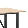 vidaXL Tavolo da Pranzo Telaio a O 140x80x75 cm Legno Pino e Acciaio