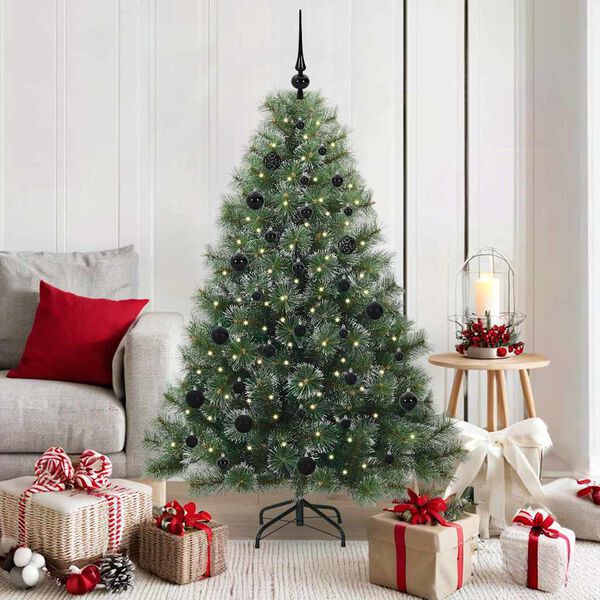 vidaXL Albero di Natale artificiale con 150 LED Verde 150 cm PE e PVC