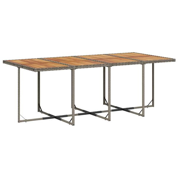 vidaXL Set da Pranzo da Giardino 13pz con Cuscini Grigio in Polyrattan