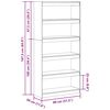 vidaXL Armadio per Libri Marrone cerato 80 x 30 x 167,5 cm