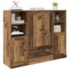 vidaXL Credenza con cassetto 3 pcs Legno vecchio Legno multistrato