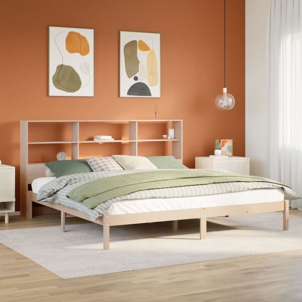 vidaXL Letto Libreria senza Materasso 180x200 cm in Legno di Pino
