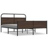 vidaXL Giroletto senza Materaso in Metallo Rovere Marrone 150x200 cm