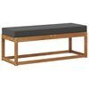 vidaXL Panca da giardino Naturale e Antracite 115 x 43 x 45 cm