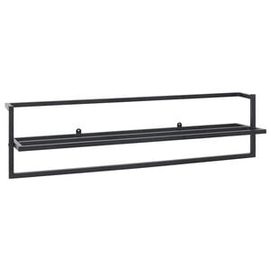 vidaXL Portasciugamani Nero 95x25x22 cm in Ferro