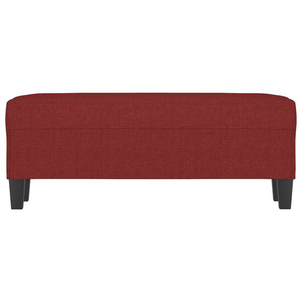 vidaXL Panca Rosso Vino 100x35x41 cm in Tessuto