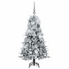 vidaXL Albero di Natale Artificiale con Rami Pieghevoli Bianco 120 cm