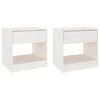 vidaXL Comodini 2 pz Bianchi 40x31x40 cm in Legno Massello di Pino