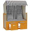 vidaXL Strandkorb con Cuscini Polyrattan Legno Massello Bianco Grigio