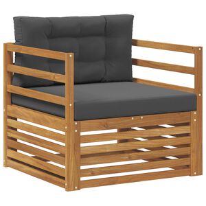 vidaXL Set di divani da esterno Legno di Acacia Massello e Poliestere