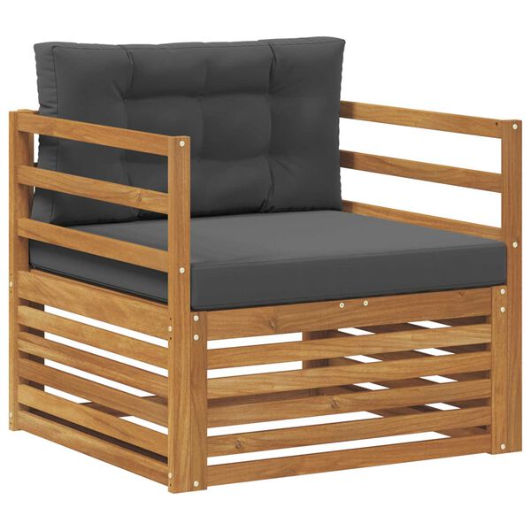 vidaXL Set di divani da esterno Legno di Acacia Massello e Poliestere