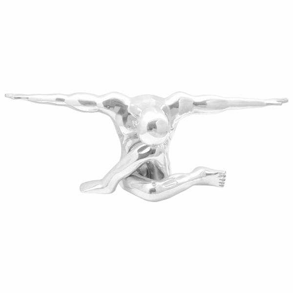 vidaXL Scultura Argento 91,5 x 32 x 33 cm Alluminio