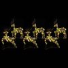 vidaXL Renne LED con 180 LED 6 pcs Oro PET
