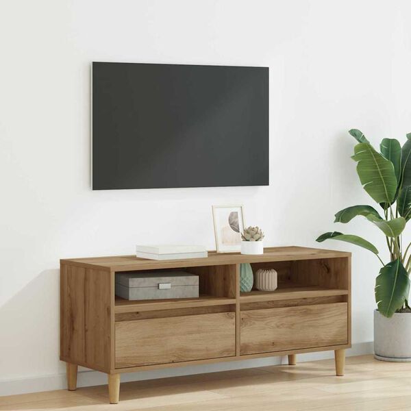 vidaXL Mobile TV con cassetto Rovere artigianale 100 x 34,5 x 44,5 cm