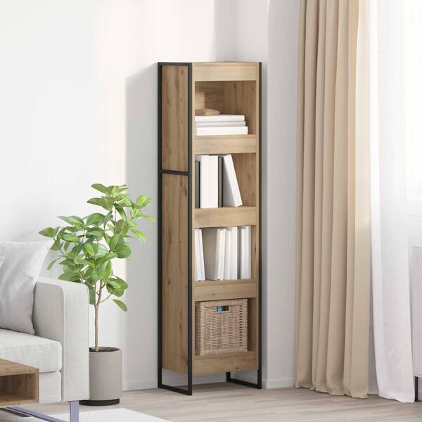 vidaXL Armadio per Libri Rovere Artigianale 80 x 30 x 155 cm