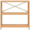 vidaXL Scaffale a 3 Ripiani 80x30x78 cm in Legno Massello di Rovere