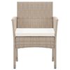 vidaXL Poltrone da Giardino con Cuscini 2 pz Beige in Polyrattan