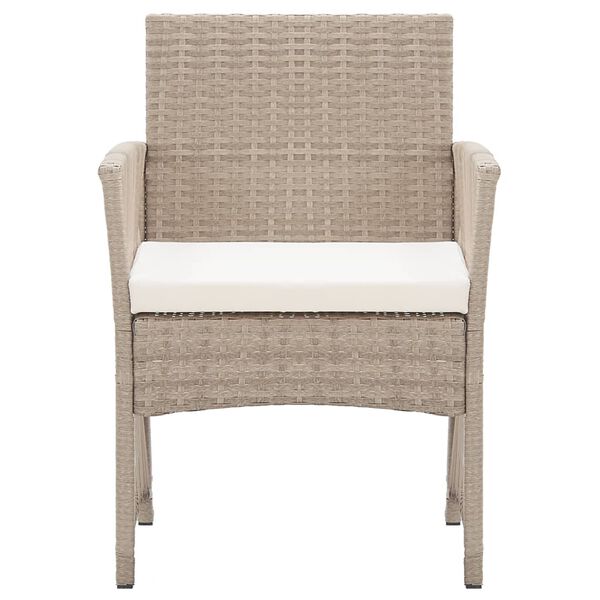 vidaXL Poltrone da Giardino con Cuscini 2 pz Beige in Polyrattan