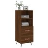 vidaXL Credenza Rovere Marrone 34,5x34x90 cm in Legno Multistrato