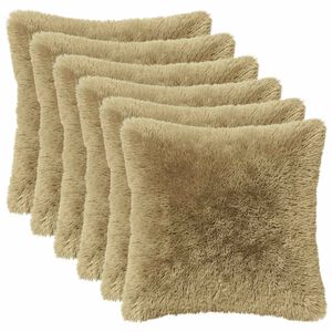 vidaXL Cuscino con cuscino HEERLEN 6 pz Grigio Chiaro Fleece PV