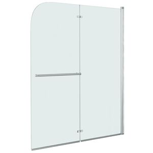vidaXL Box Doccia Pieghevole a Libro 2 Pannelli in ESG 120x140 cm