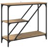 vidaXL Tavolo consolle Rovere artigianale 88,5 x 30 x 75 cm