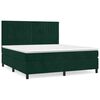 vidaXL Giroletto a Molle con Materasso Verde Scuro 180x200 cm Velluto