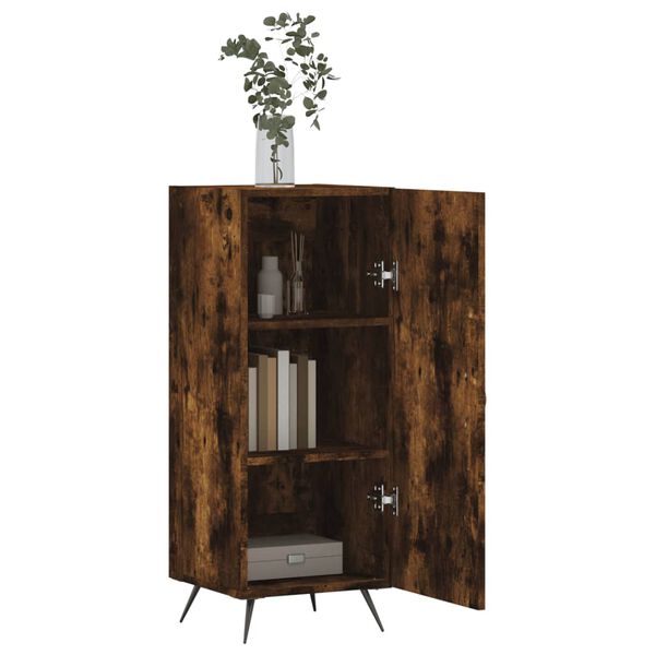 vidaXL Credenza Rovere Fumo 34,5x34x90 cm in Legno Multistrato