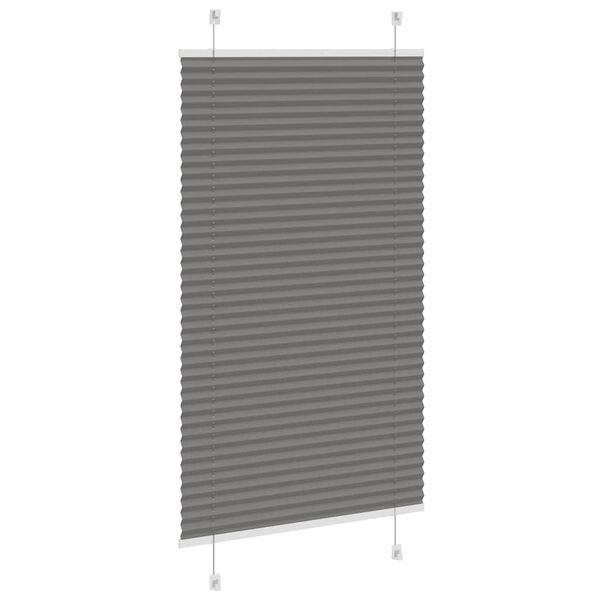 vidaXL Tenda Plissettata Antracite 70x100 cm Larghezza Tessuto 69,4 cm