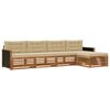 vidaXL Set di divani da esterno 5 pz Naturale e Beige Poliestere