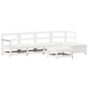 vidaXL Set Divani da Giardino 6 pz Bianco in Legno Massello di Pino