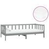 vidaXL Divano Letto con Materasso 90x200 cm Grigio in Legno di Pino