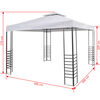vidaXL Gazebo da Giardino 3x3 m Bianco