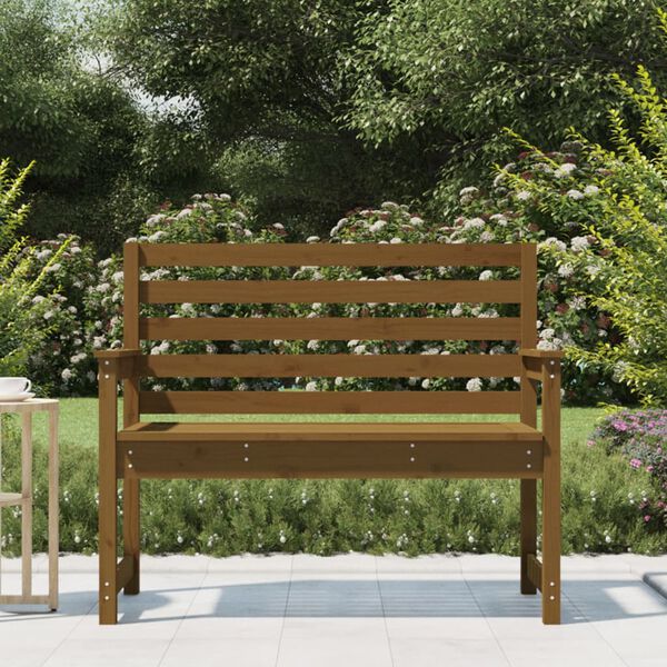 vidaXL Panca da Giardino Ambra 109x48x91,5 cm Legno Massello di Pino