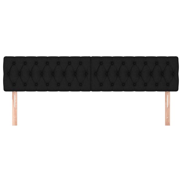 vidaXL Testiere 2 pz Nero 100 x 7 x 78/88 cm in Tessuto