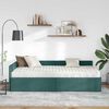 vidaXL Struttura Letto Angolare con Materasso 2 pcs Verde Tessuto
