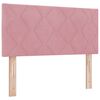 vidaXL Letto a molle con materasso Rosa 90 x 200 cm Velluto