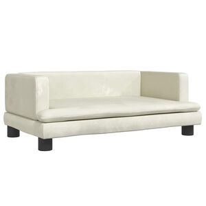 vidaXL Divano per Bambini Crema 80x45x30 cm in Velluto