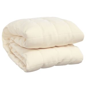 vidaXL Coperta Ponderata Crema Chiaro 135x200 cm 6 kg Tessuto
