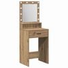 vidaXL Tavolo da Trucco Rovere artigianale 50 x 41 x 135 cm