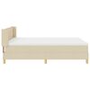vidaXL Letto a molle con materasso Crema 200 x 140 cm Poliestere